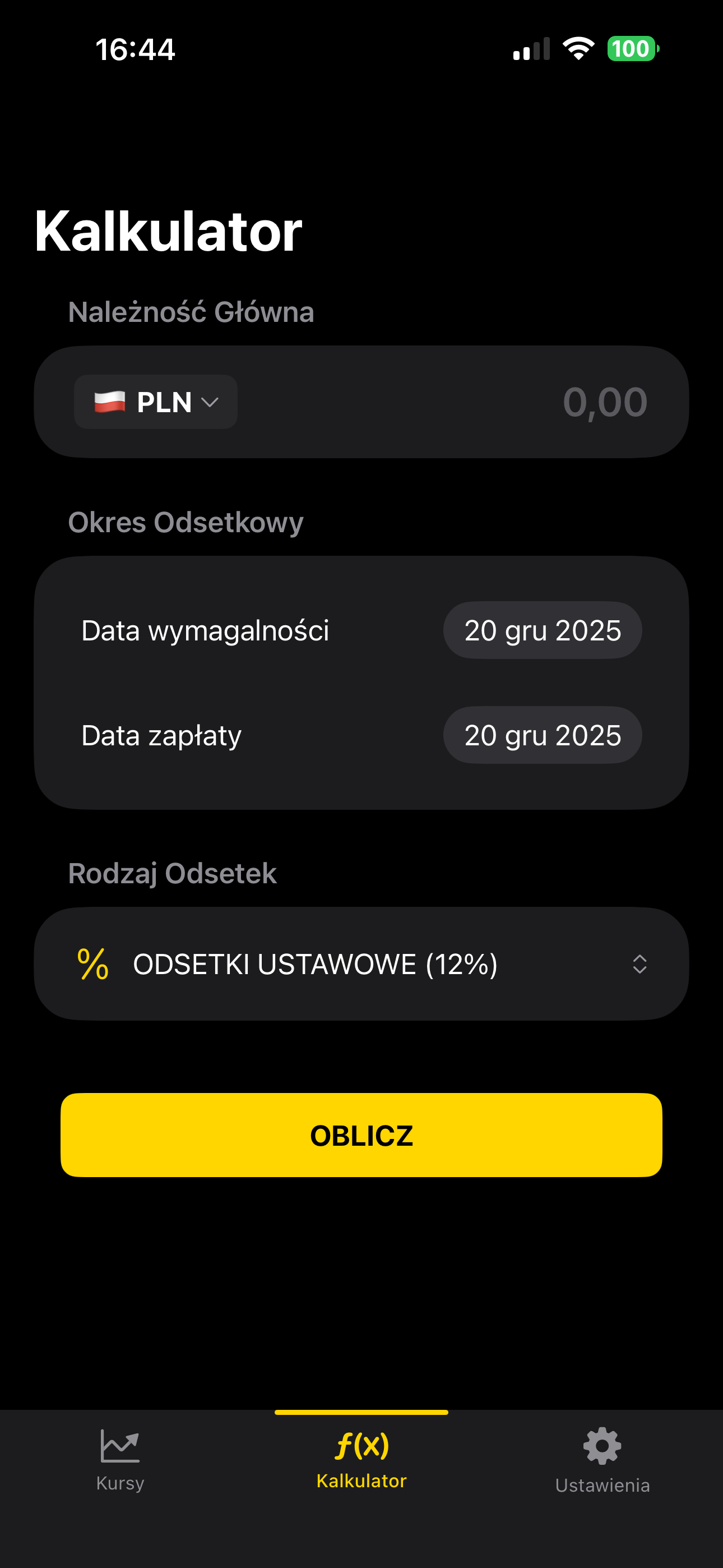Kalkulator Odsetkowy iOS i Android